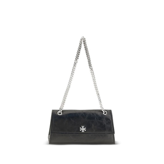 Bolso de hombro Tory Burch de ante y piel negro