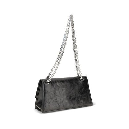Bolso de hombro Tory Burch de ante y piel negro