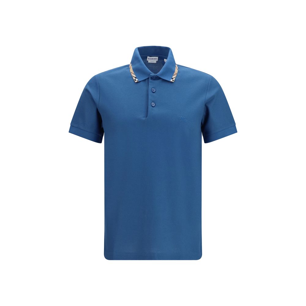 Polo en coton bleu Burberry Vêtement de tous les jours