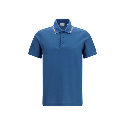Polo en coton bleu Burberry Vêtement de tous les jours