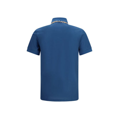Polo en coton bleu Burberry Vêtement de tous les jours