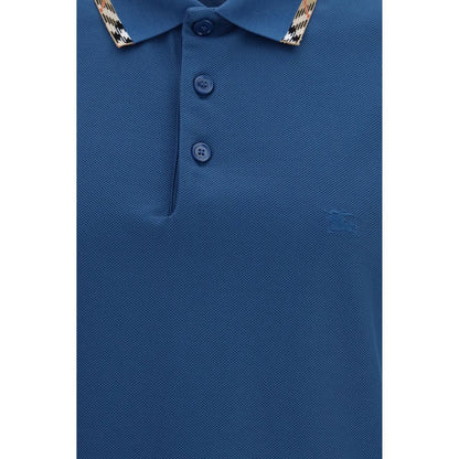 Polo en coton bleu Burberry Vêtement de tous les jours