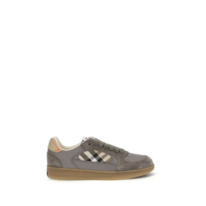 Baskets basses Burberry en cuir de veau Bos Taurus gris