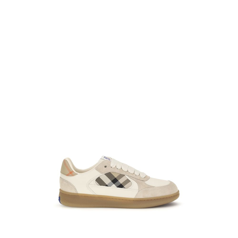 Baskets Burberry en cuir de veau beige Bos Taurus