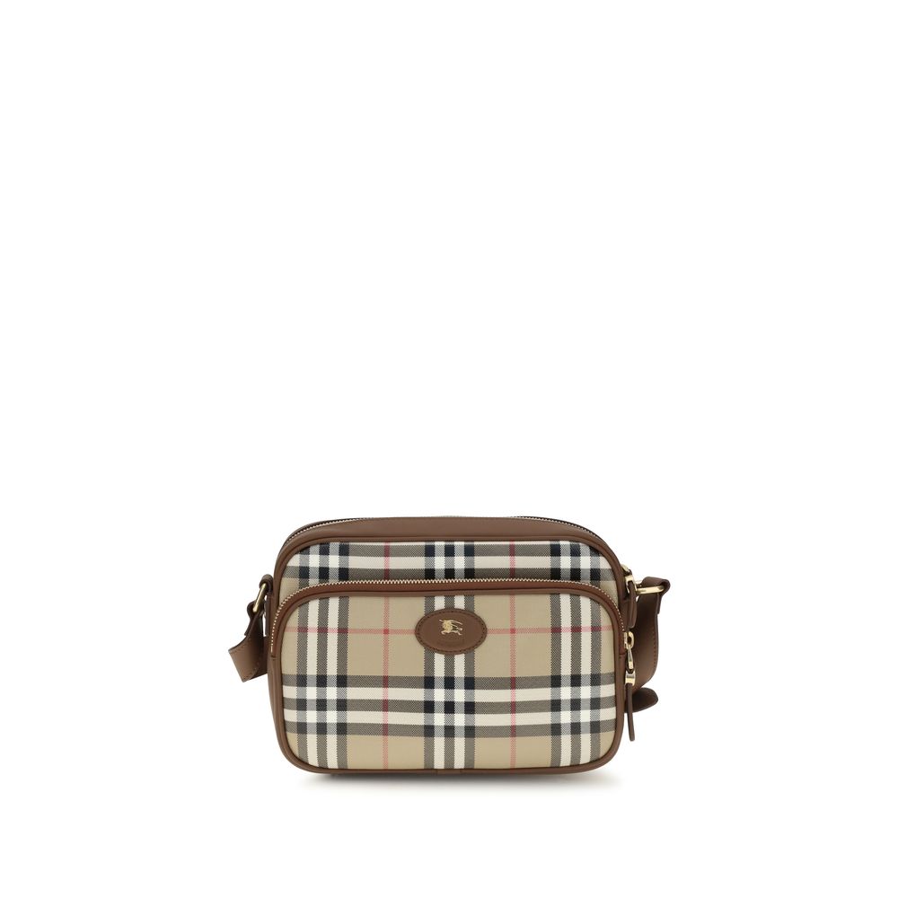Bolso de hombro Burberry de algodón beige