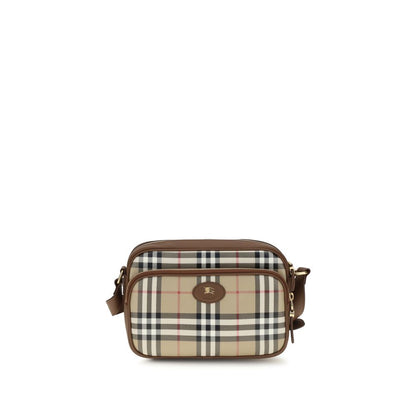 Bolso de hombro Burberry de algodón beige
