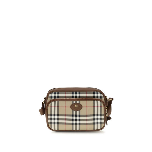 Bolso de hombro Burberry de algodón beige