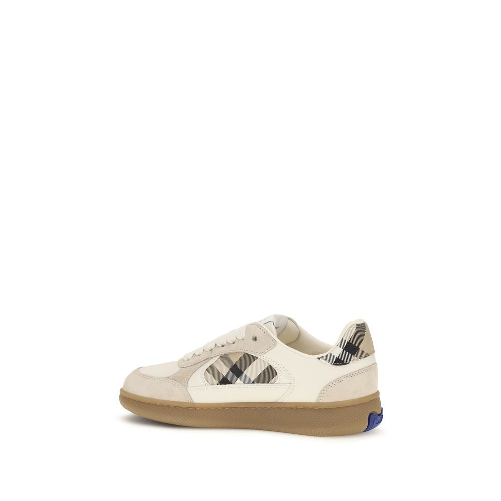 Baskets Burberry en cuir de veau beige Bos Taurus