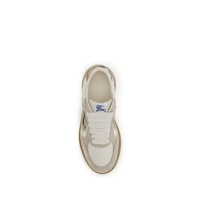 Baskets Burberry en cuir de veau beige Bos Taurus