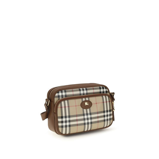 Bolso de hombro Burberry de algodón beige
