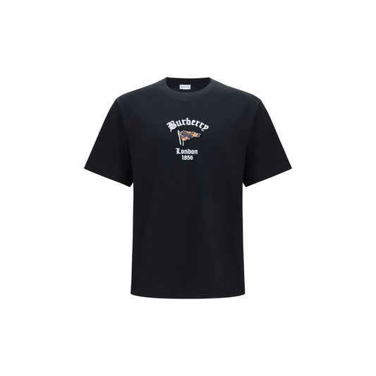 Camiseta de algodón negra de Burberry