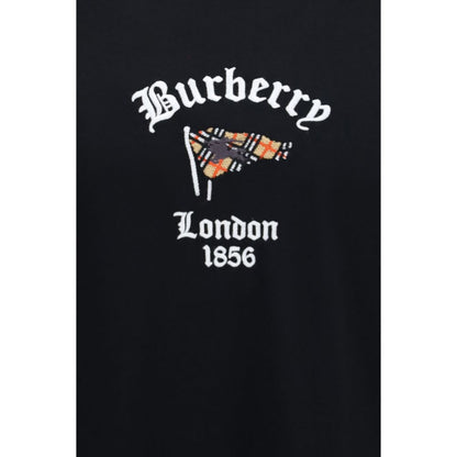 Camiseta de algodón negra de Burberry