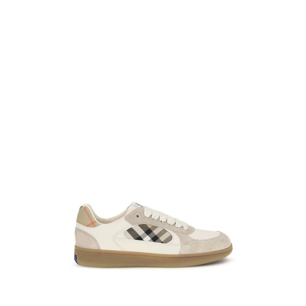 Burberry Beige Calfskin Bos Taurus Model Sneakers