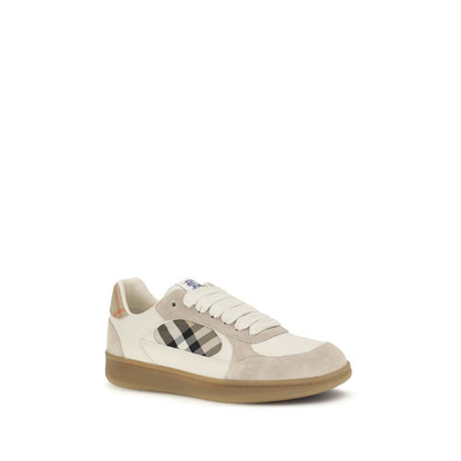 Burberry Beige Calfskin Bos Taurus Model Sneakers