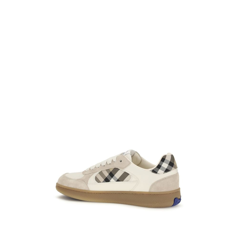 Burberry Beige Calfskin Bos Taurus Model Sneakers