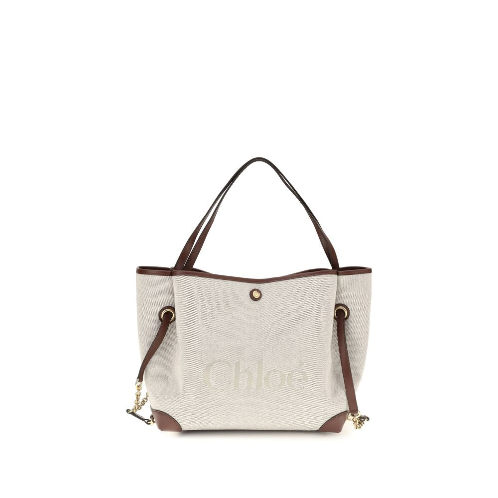 Chloé Beige Cotton Shoulder Bag Daily Use