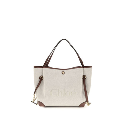 Chloé Beige Cotton Shoulder Bag Daily Use