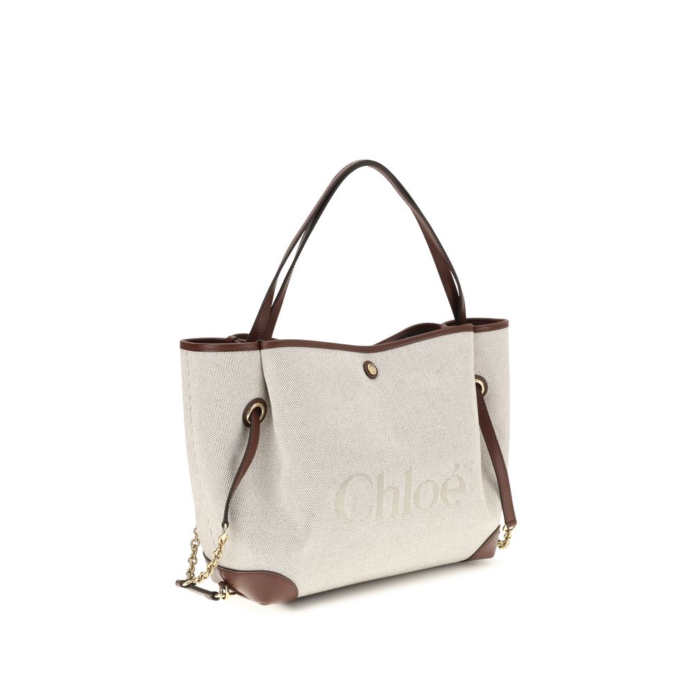 Chloé Beige Cotton Shoulder Bag Daily Use