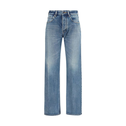 Jeans droits en coton bleu Balenciaga