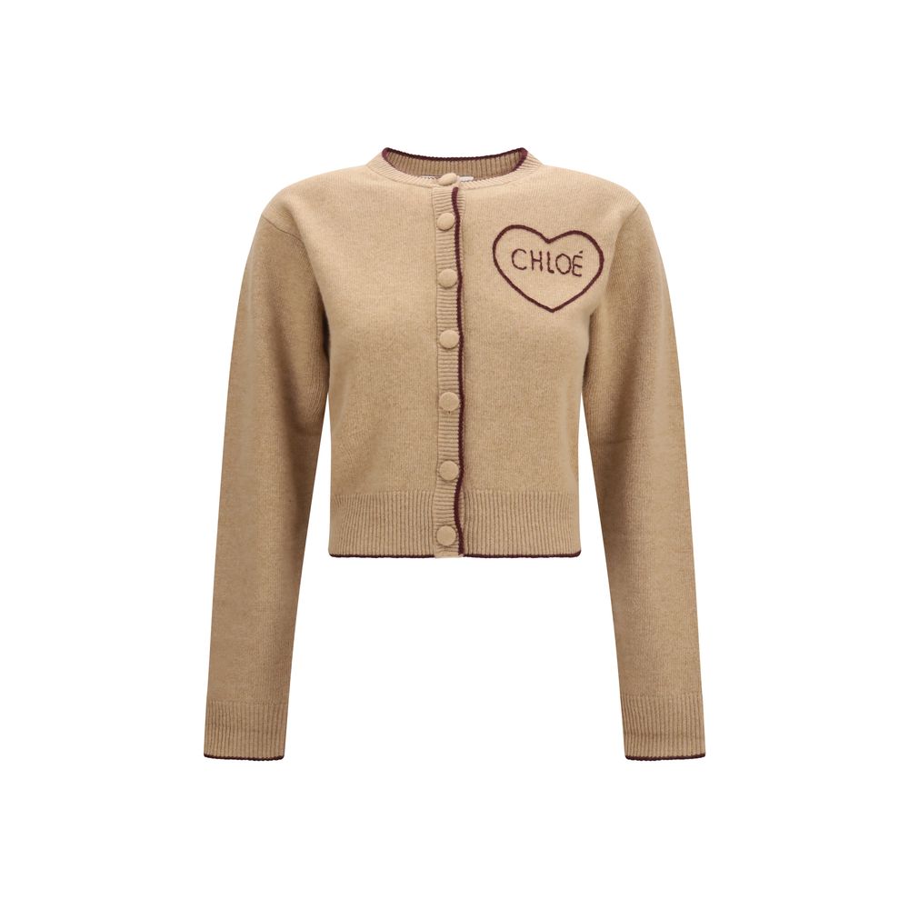 Cárdigan Chloé de lana beige Oves Aries