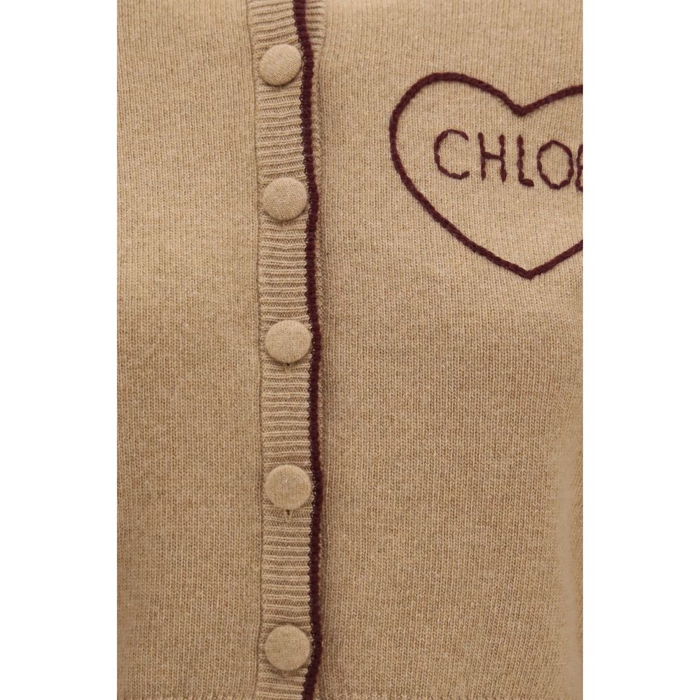 Cárdigan Chloé de lana beige Oves Aries