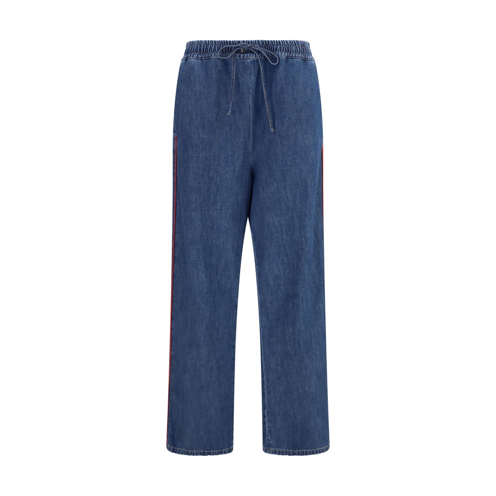 Pantalones casuales Valentino Garavani de poliéster azul