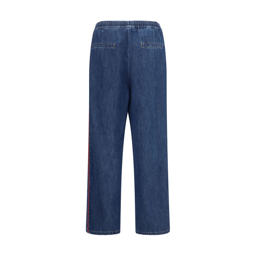 Pantalones casuales Valentino Garavani de poliéster azul