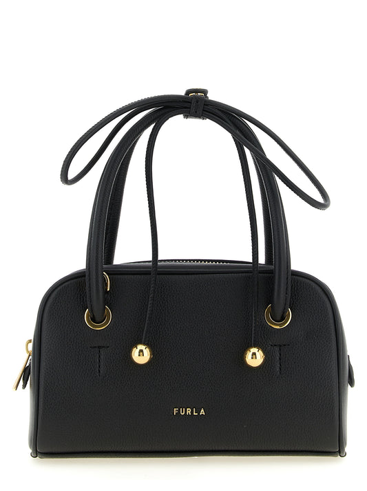 Sac Furla Noir Cuir De Vachette Édition Poppy S