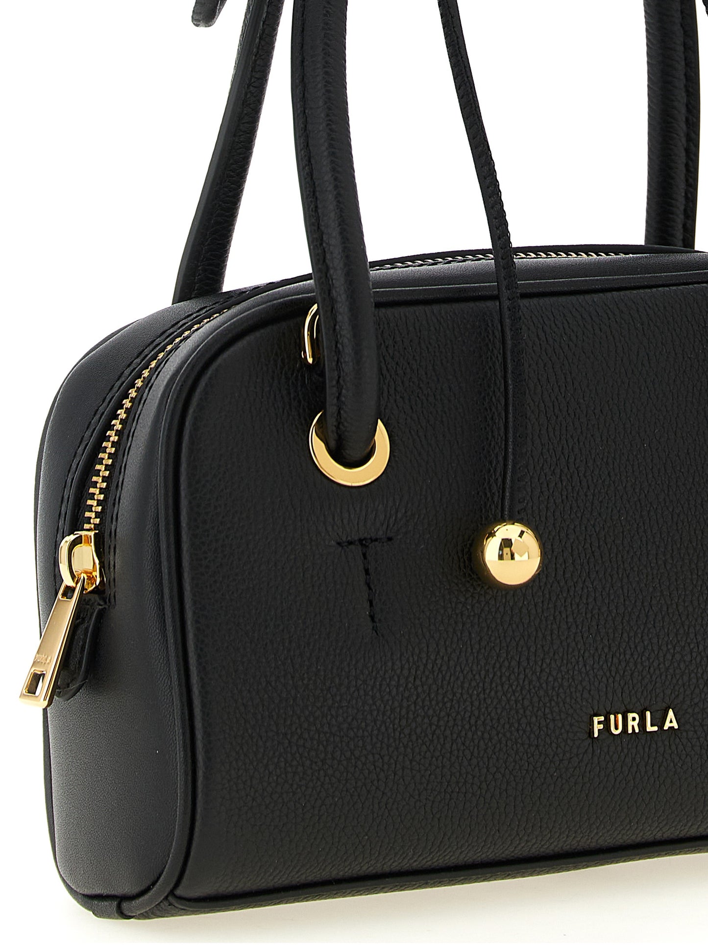 Bolso Furla Negro Cuero De VacunoEdicion Poppy S