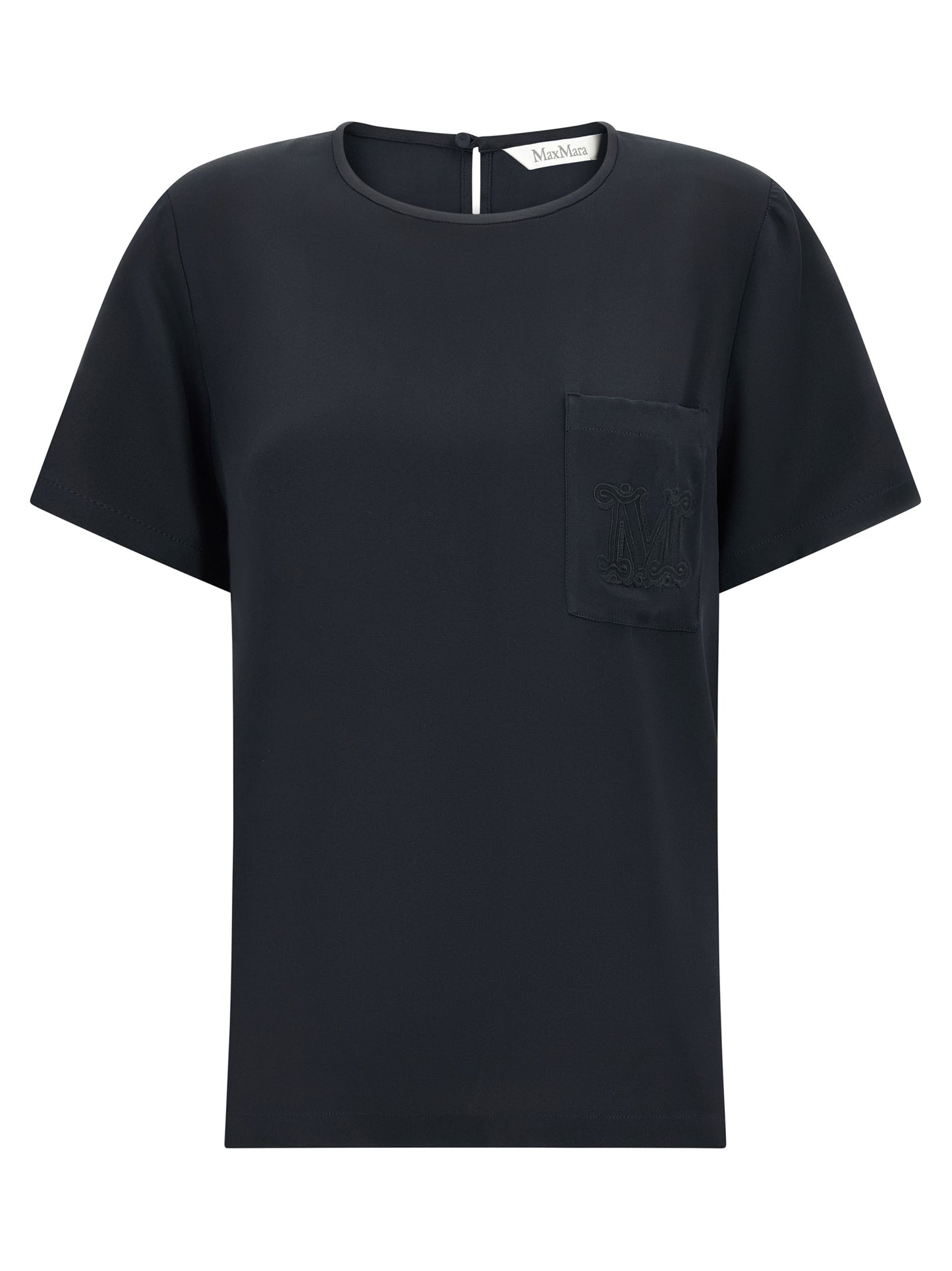 Blusa de seda negra Max Mara