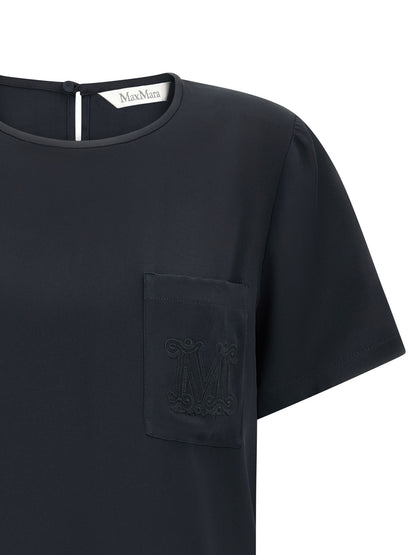 Blusa de seda negra Max Mara