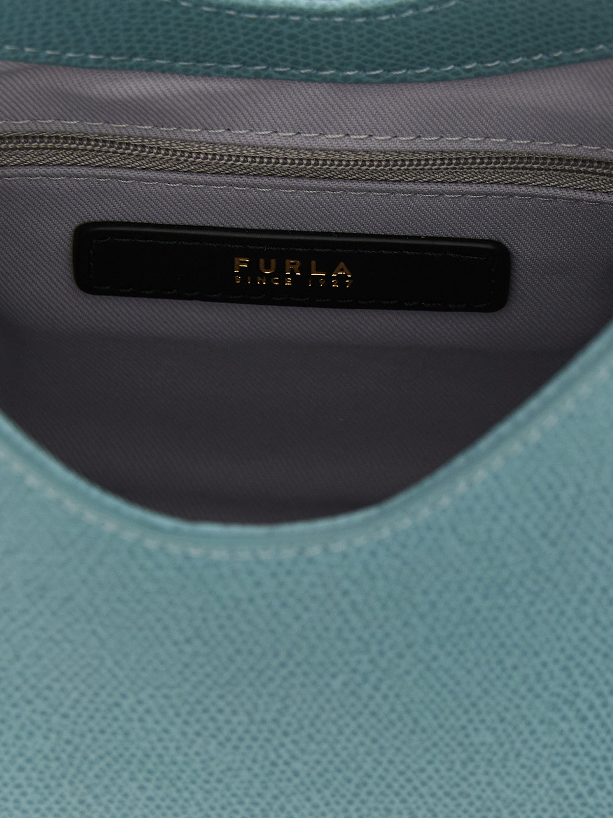Bolso Bandolera Compacto De Piel De Becerro Azul Furla Iride