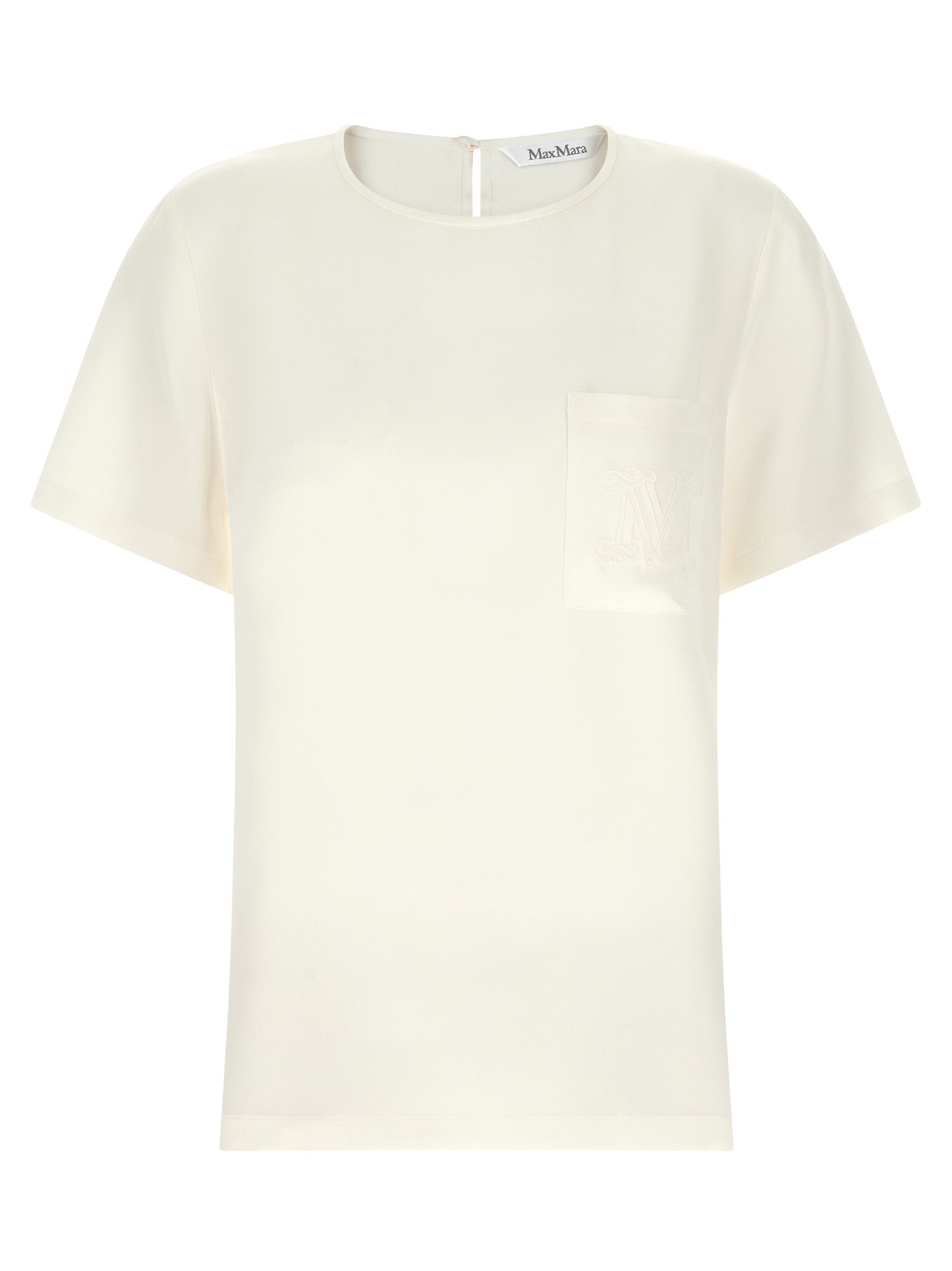 Max Mara Blusa de Seda Blanca