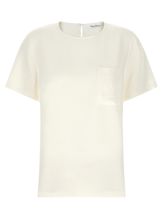 Max Mara Blusa de Seda Blanca