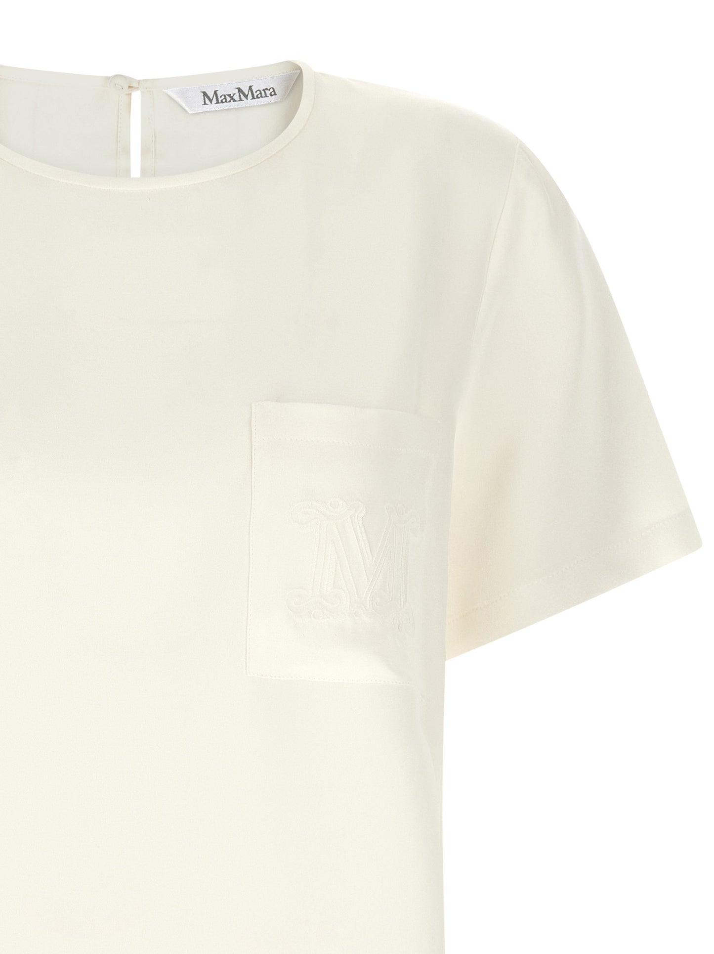 Max Mara Blusa de Seda Blanca