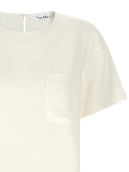 Max Mara Blusa de Seda Blanca