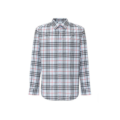 Burberry Chemise Habillée Bleu En Coton Respirant