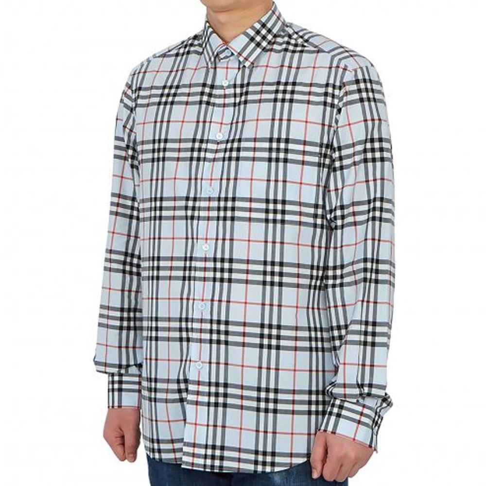 Burberry Chemise Habillée Bleu En Coton Respirant