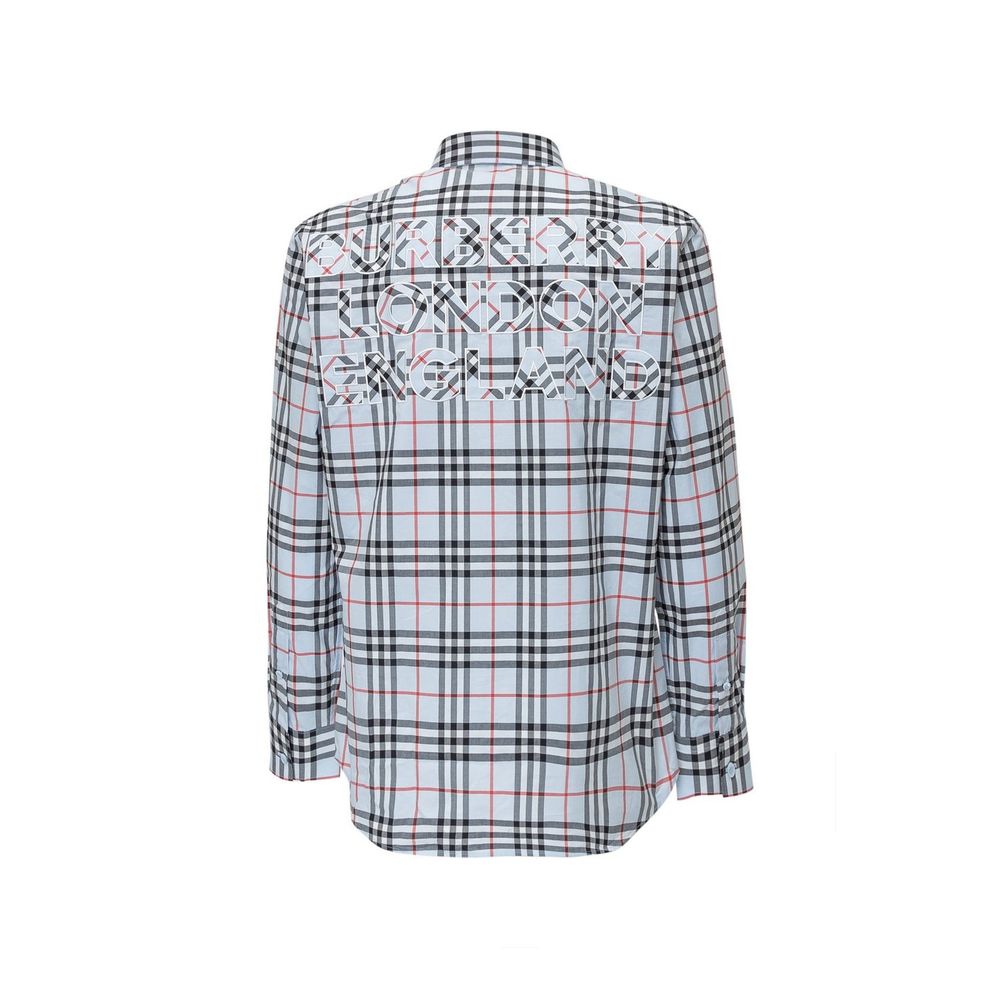 Burberry Chemise Habillée Bleu En Coton Respirant