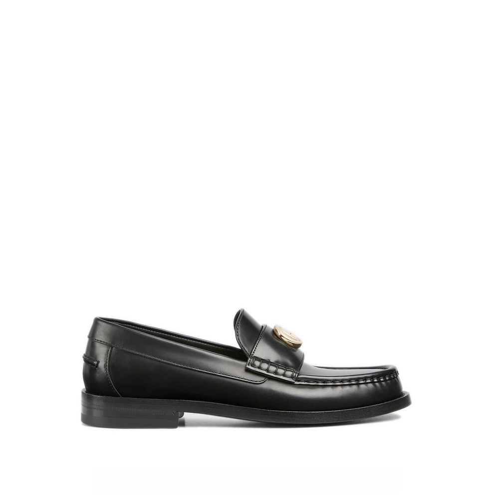 Mocassins à enfiler en cuir noir Gucci