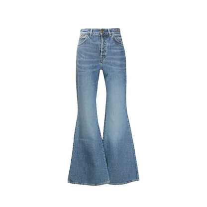 Vaqueros Acampanados De Algodón Azul Colección Chloé