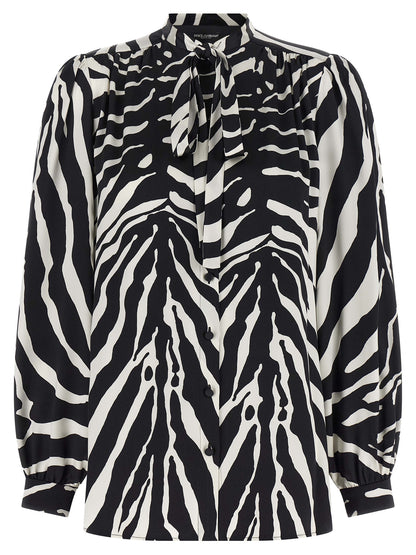 Dolce & Gabbana Bicolor Silk Blouse