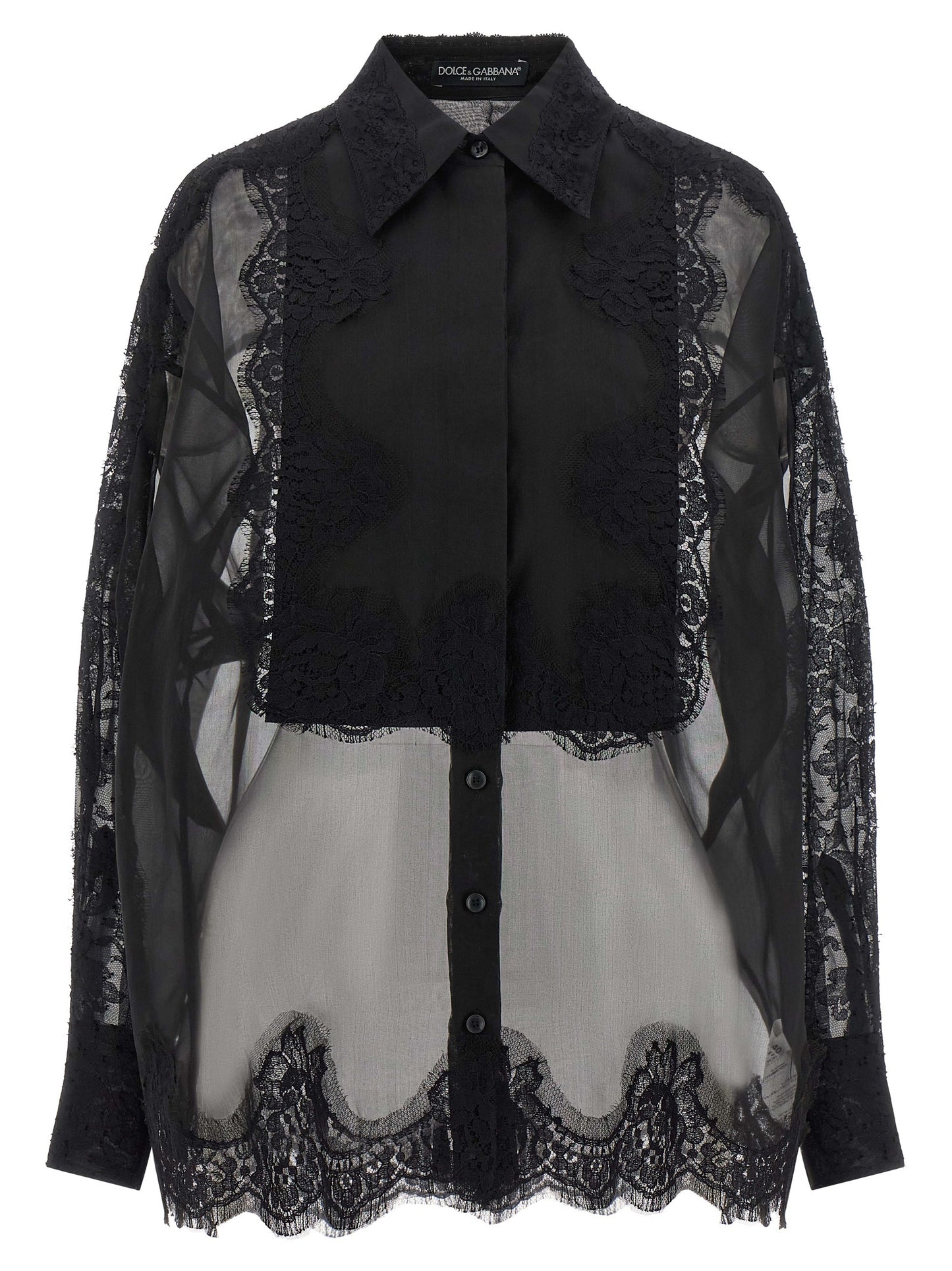 Blusa de seda negra de Dolce & Gabbana