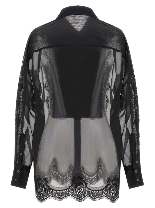 Blusa de seda negra de Dolce & Gabbana