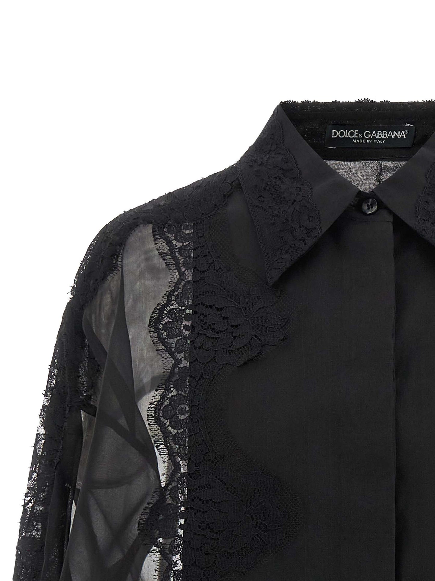 Blusa de seda negra de Dolce & Gabbana