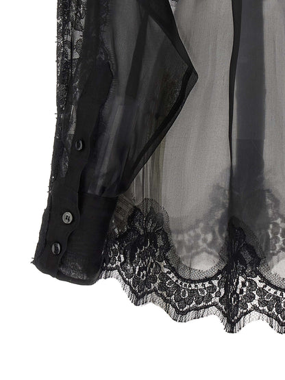 Blusa de seda negra de Dolce & Gabbana