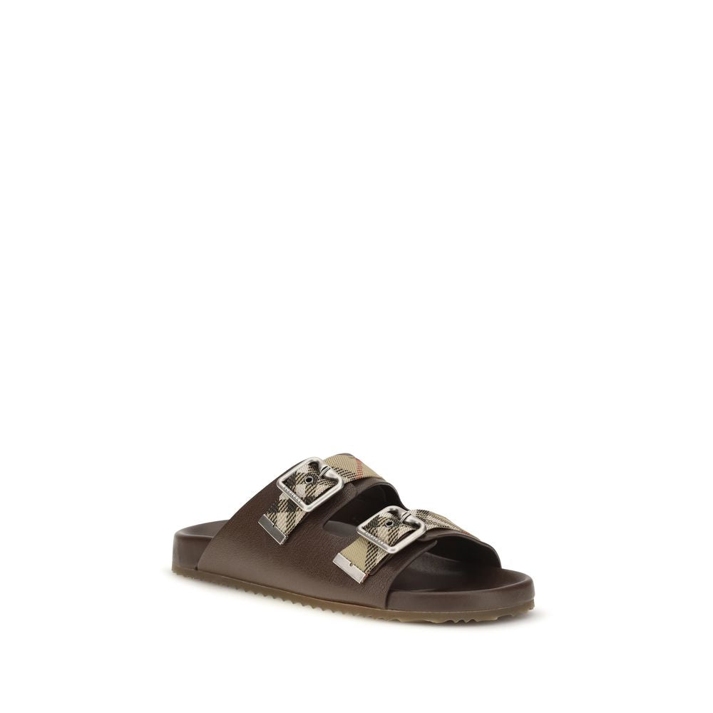 Burberry Urchin Brown Goatskin Flat Sandals