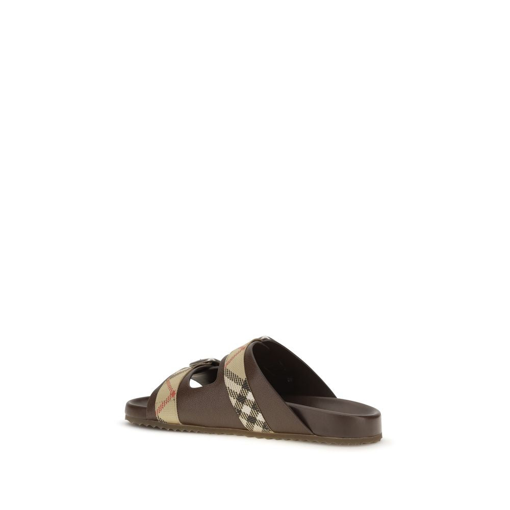Burberry Urchin Brown Goatskin Flat Sandals