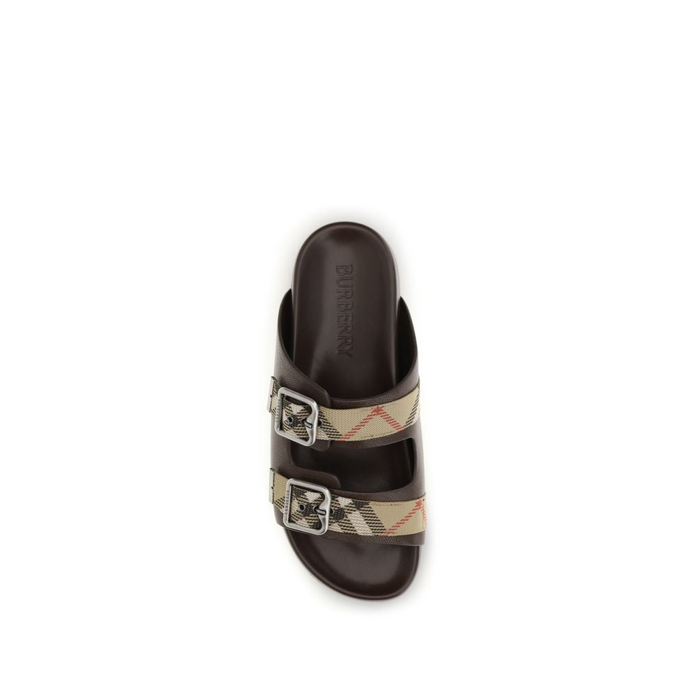 Burberry Urchin Brown Goatskin Flat Sandals