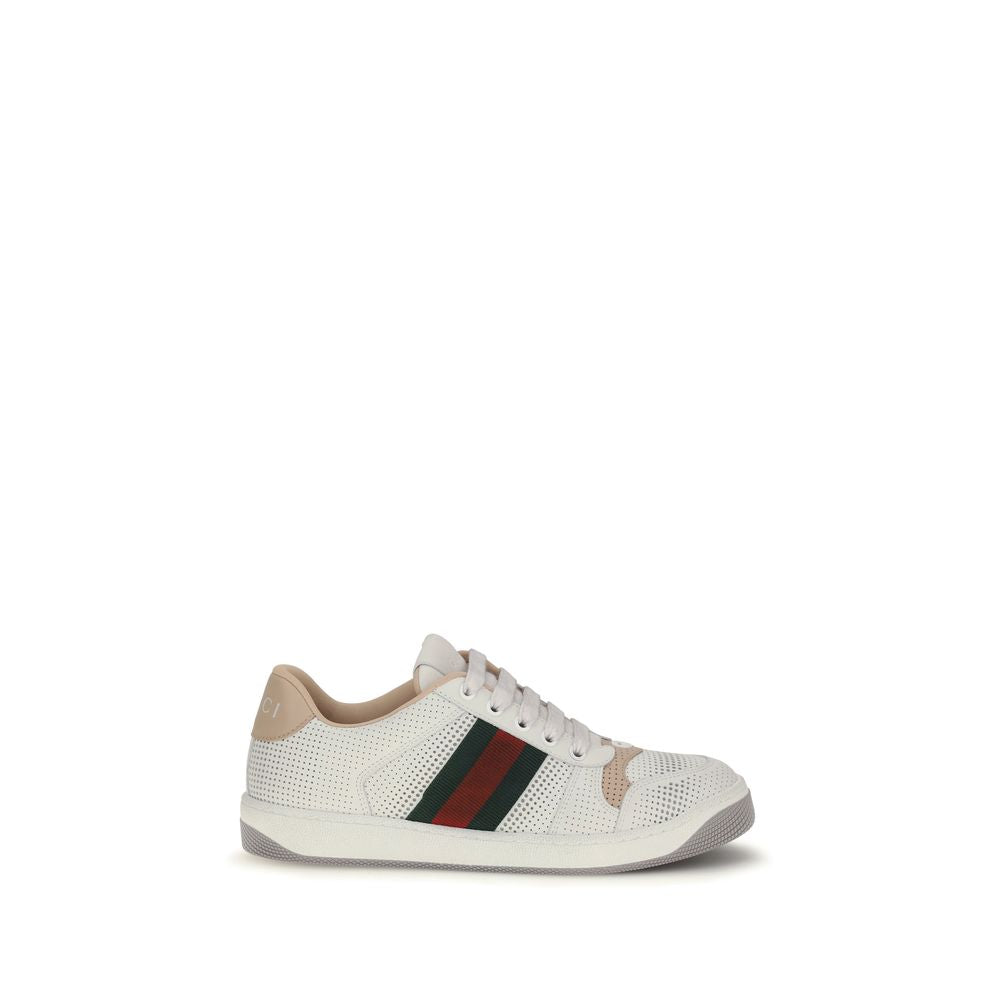 Zapatillas Deportivas Gucci de Piel de Becerro Blanca